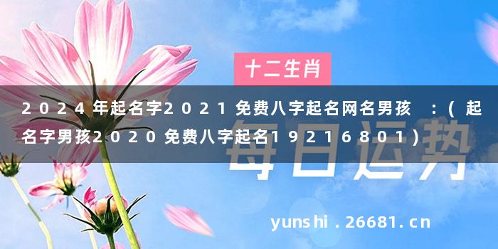 2024年起名字2021免费八字起名网名男孩 :(起名字男孩2020免费八字起名19216801)